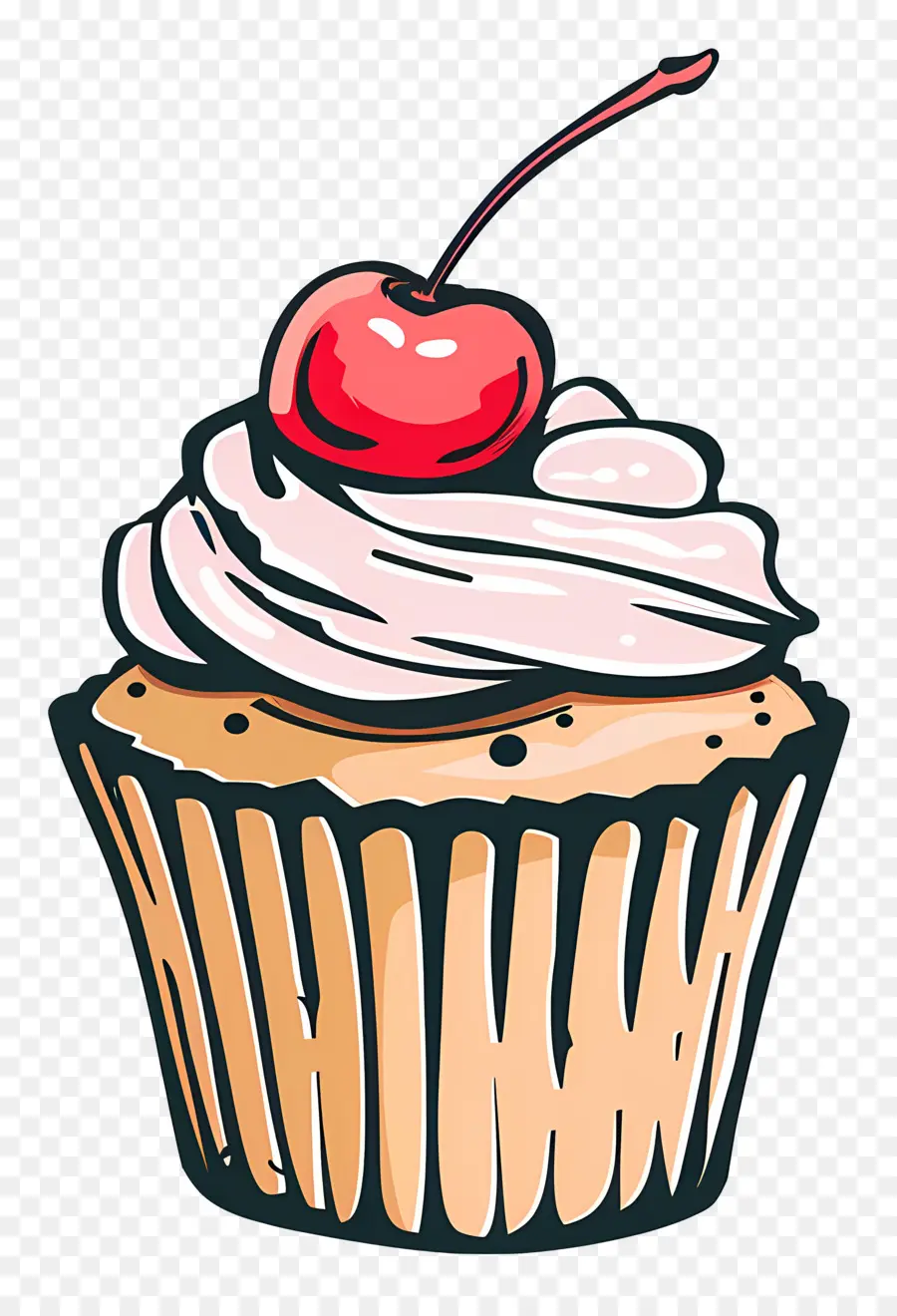 Bolinho Cereja，Cupcake Com Cereja PNG