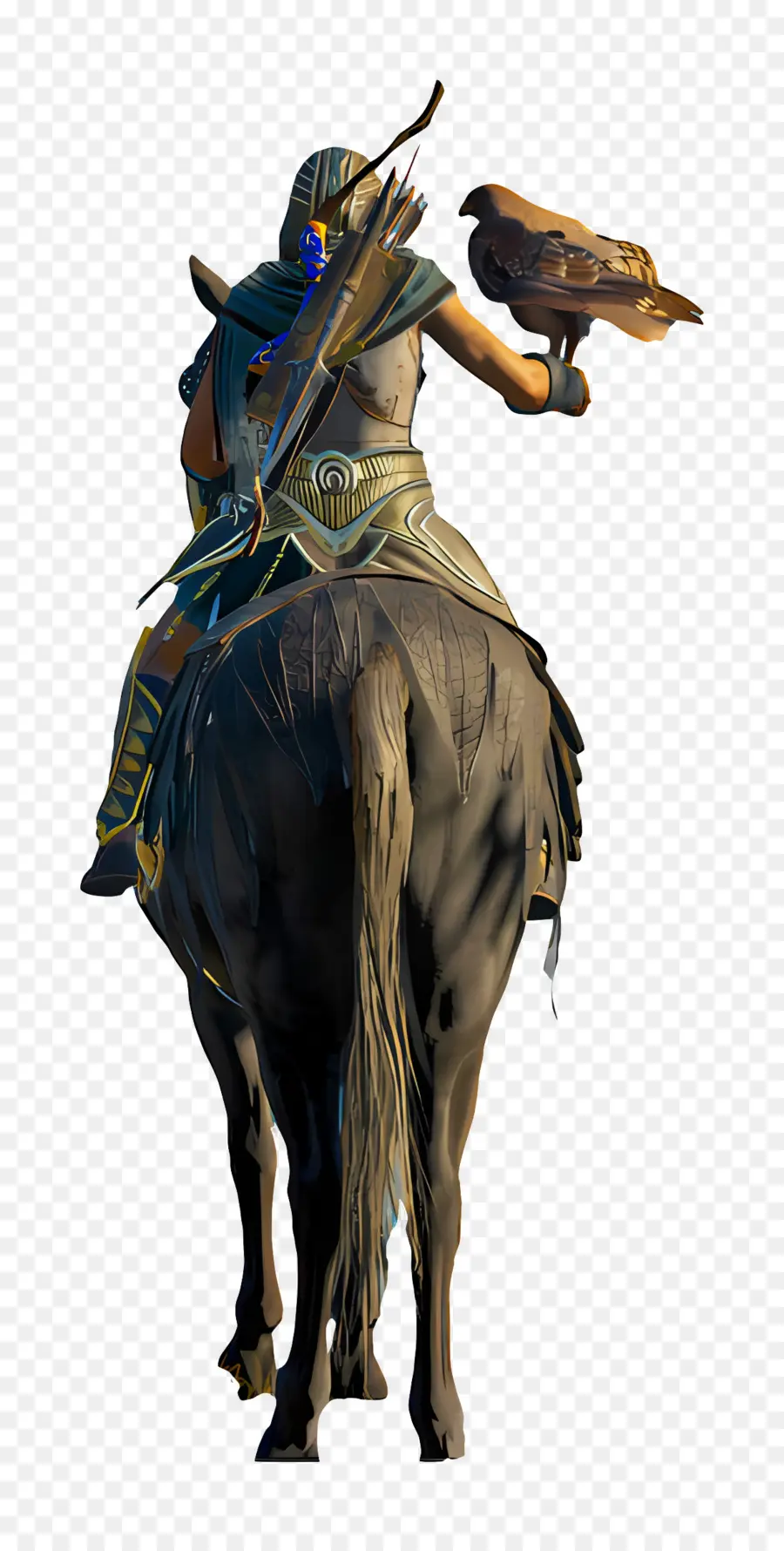 Assassins Creed，Cavaleiro Com Pássaro PNG