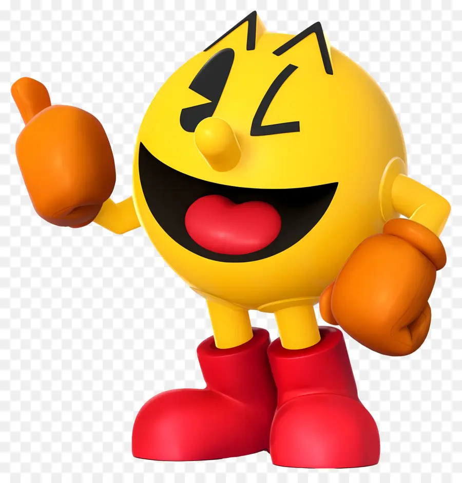 Homem Pac，Personagem De Desenho Animado Amarelo PNG