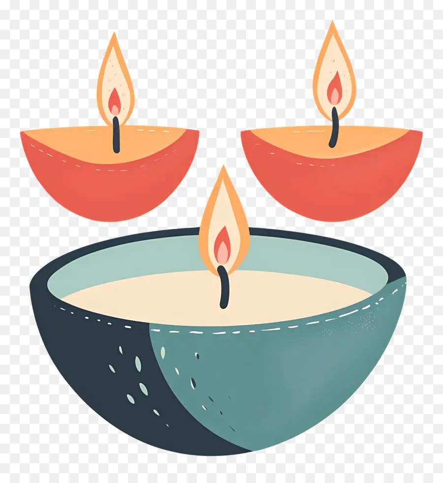 Lâmpadas De Diwali，Conjunto De Velas PNG