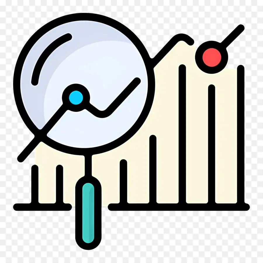 Pesquisa De Investimento，Lupa E Gráfico PNG