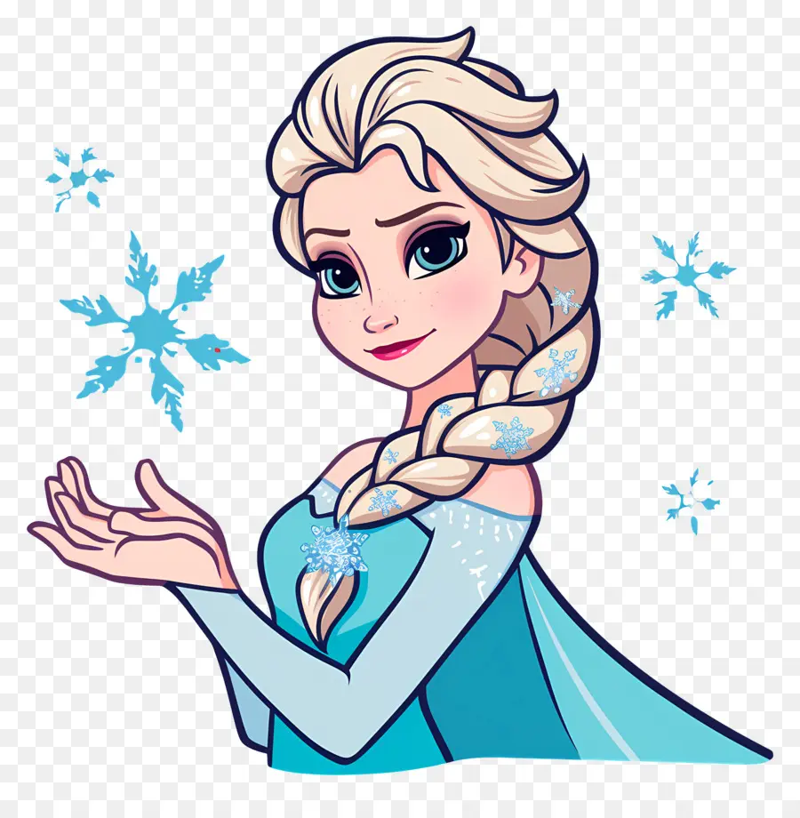 Princesa Elsa Congelada，Rainha Do Gelo Azul PNG