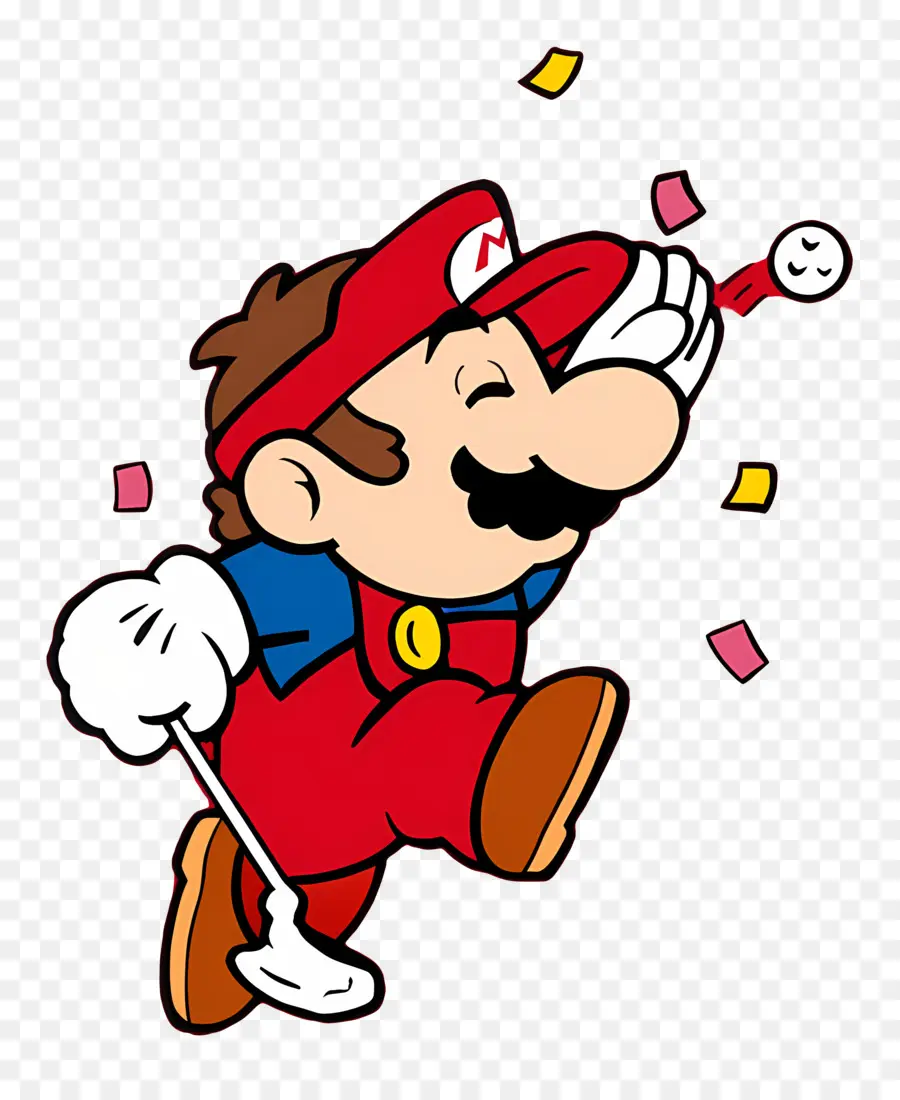 Super Mário，Personagem Jogando Golfe PNG