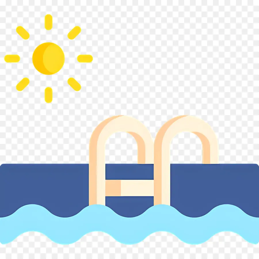 Piscina，Piscina Com Sol PNG