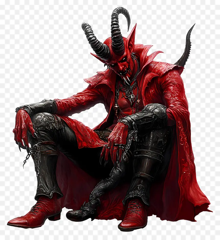 Diabo Do Dia Das Bruxas，Demônio De Chifre Vermelho PNG