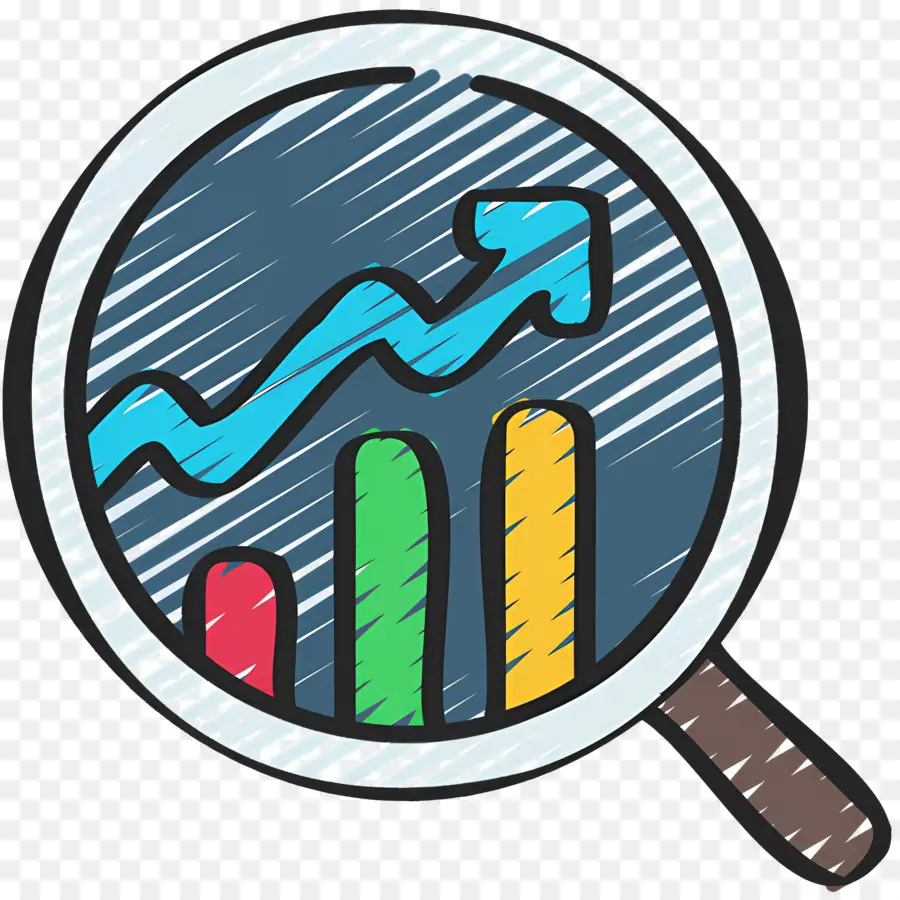 Pesquisa De Investimento，Lupa Com Gráfico PNG