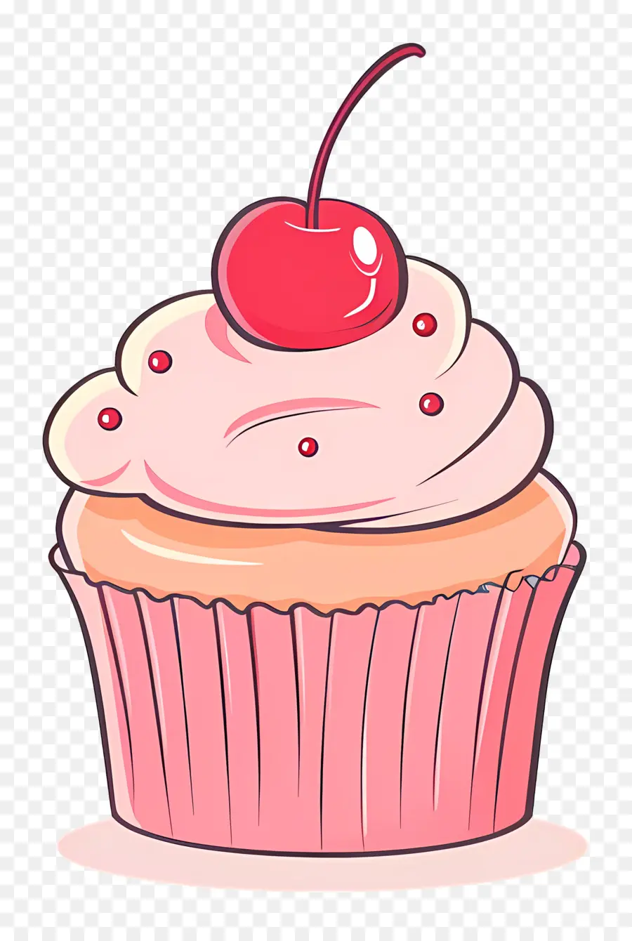 Cereja Bolinho，Cupcake Com Cereja PNG