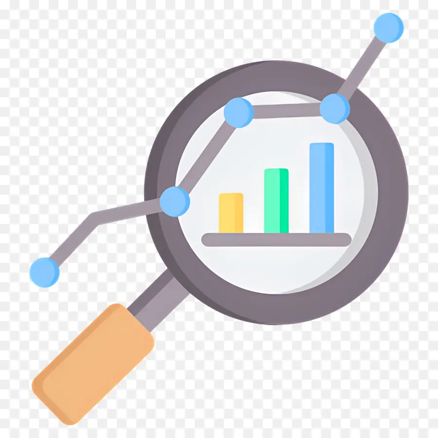 Pesquisa De Investimento，Lupa Com Gráfico PNG