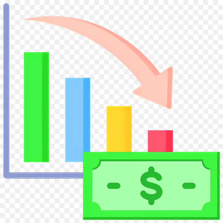 Investimento Em Baixa，Gráfico De Barras Decrescentes PNG