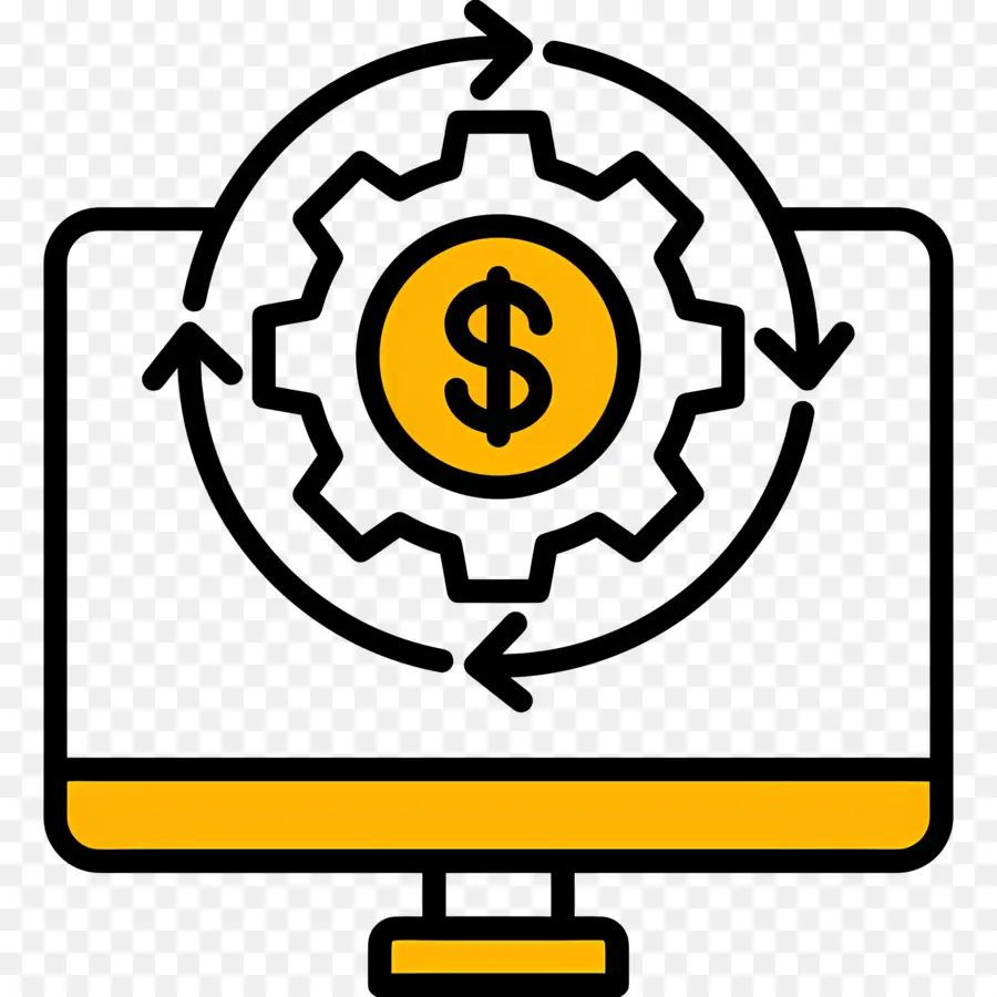 Fluxo De Investimento，Dólar E Engrenagem PNG