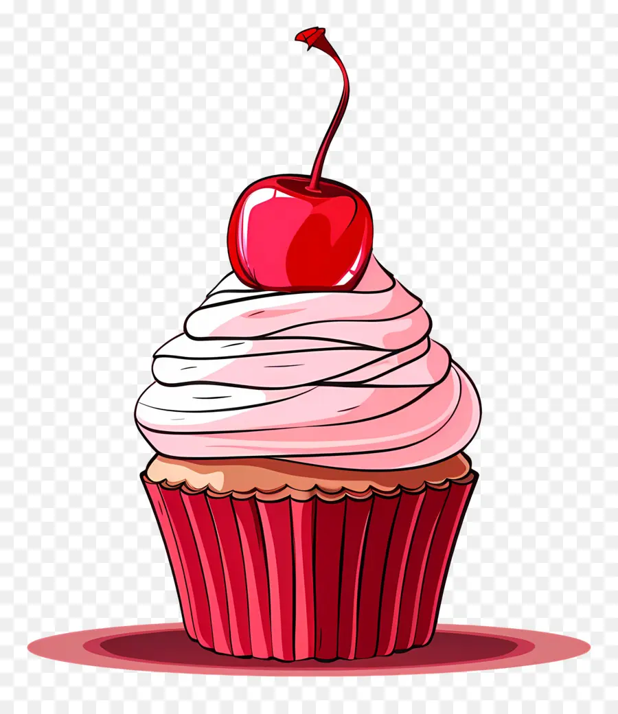 Bolinho Cereja，Cupcake Com Cereja PNG