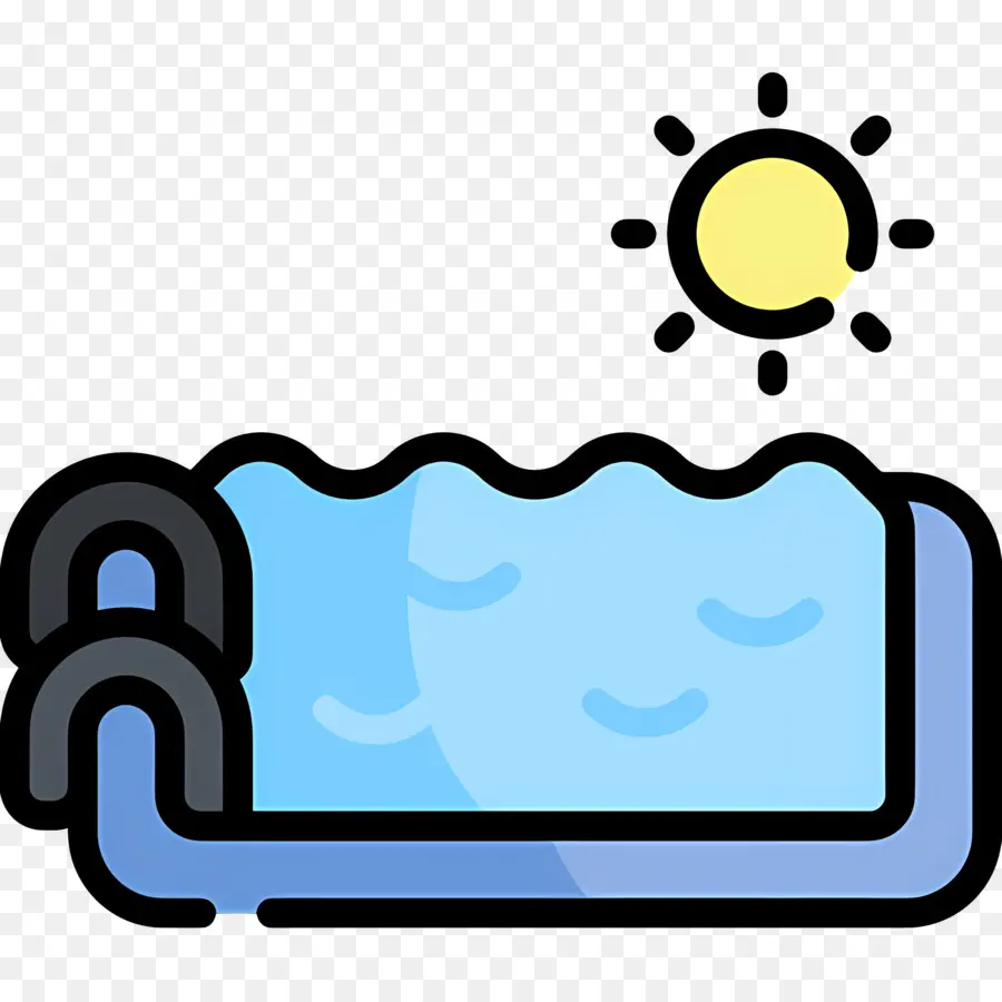 Piscina，Piscina Com Sol PNG