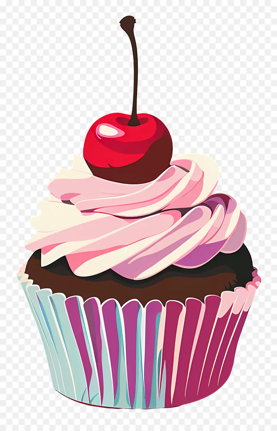 Bolinho Cereja，Cupcake Com Cereja PNG