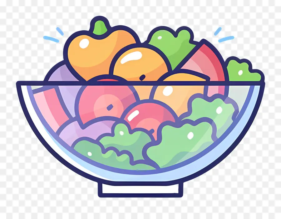 Salada De Desenho Animado，Salada De Frutas PNG