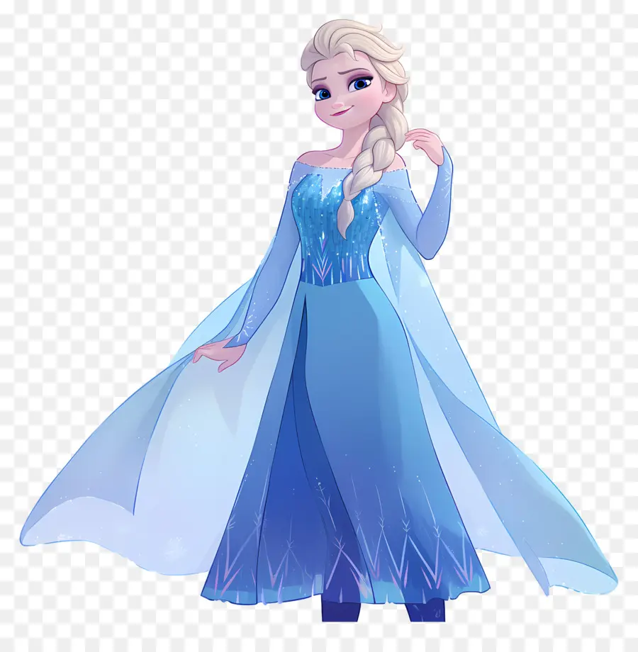 Princesa Elsa Congelada，Rainha Do Gelo Azul PNG