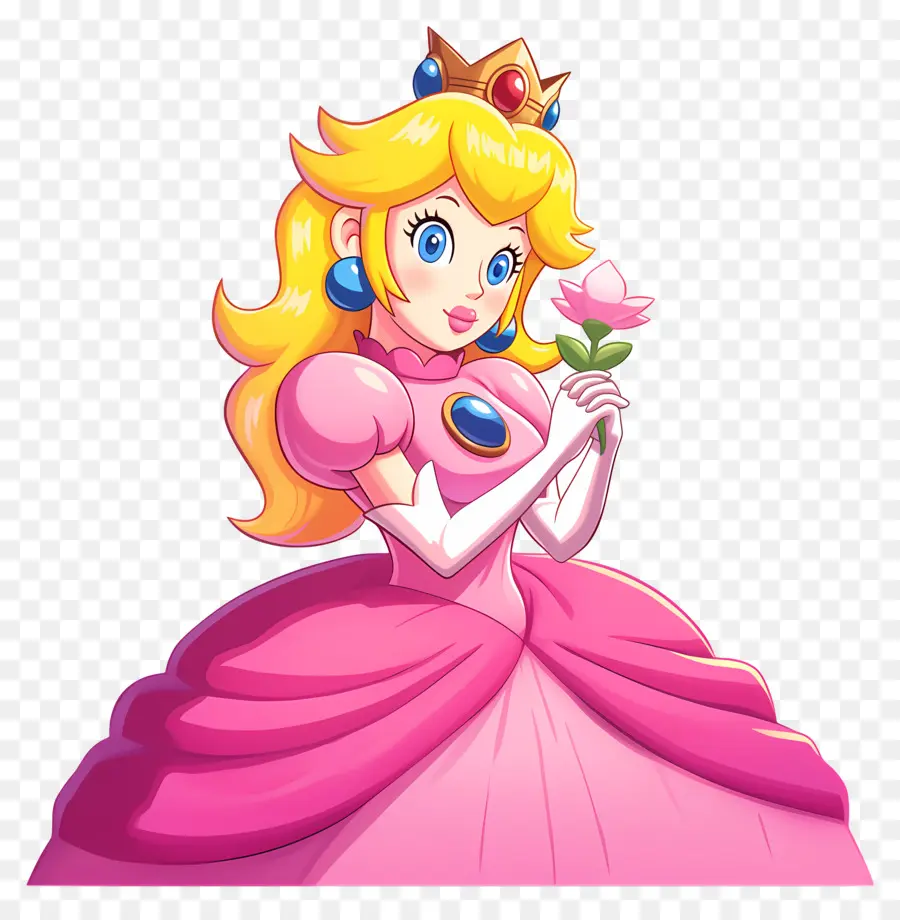 Princesa Pêssego，Princesa De Vestido Rosa PNG