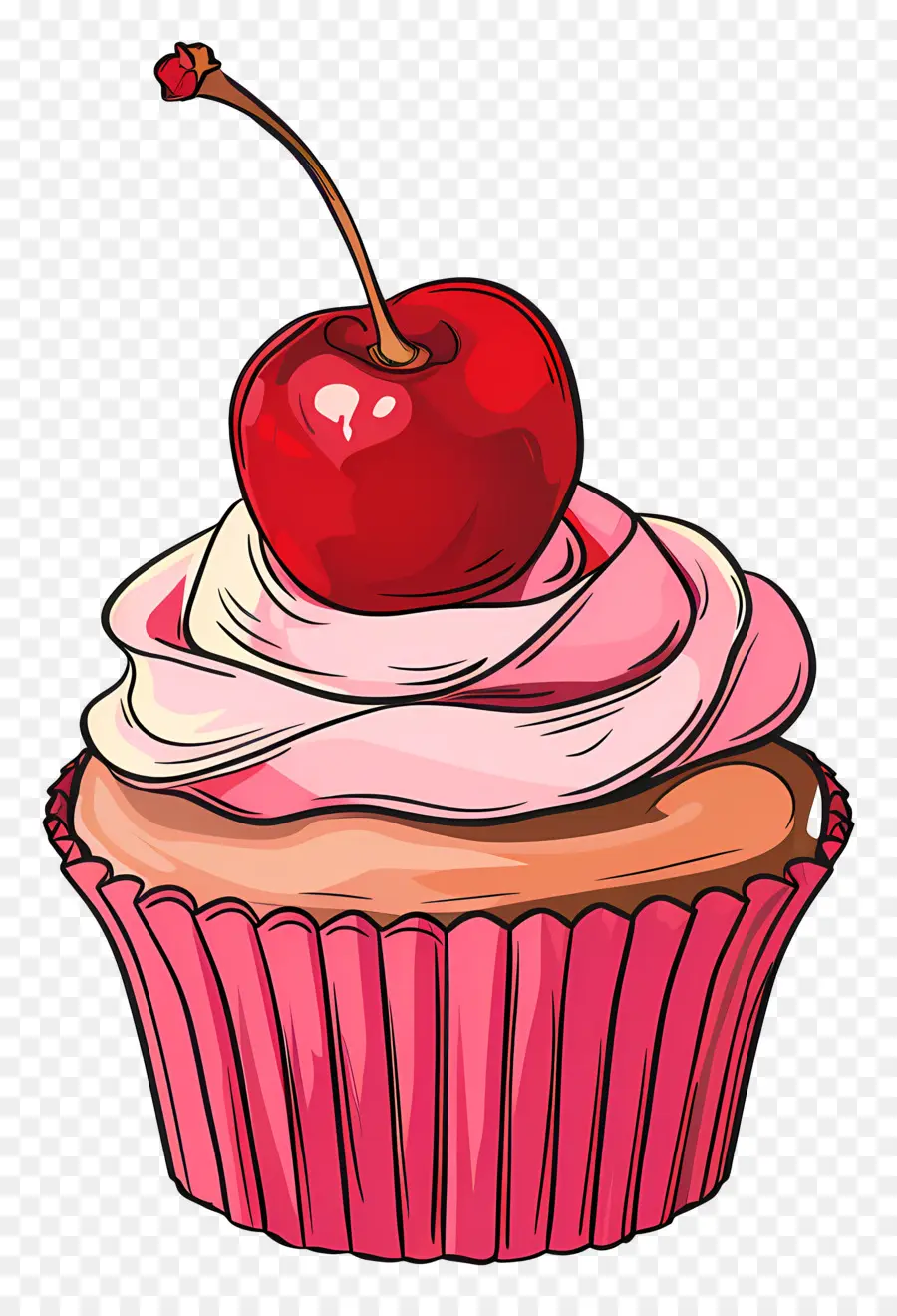 Bolinho Cereja，Cupcake Com Cereja PNG