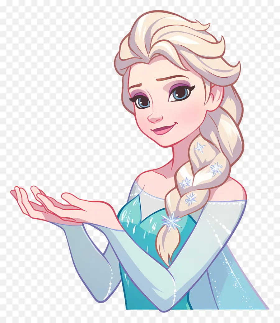 Princesa Elsa Congelada，Rainha Do Gelo Azul PNG