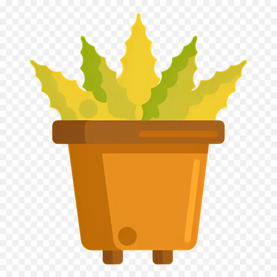 Aloe Vera，Planta Amarela Em Vaso PNG