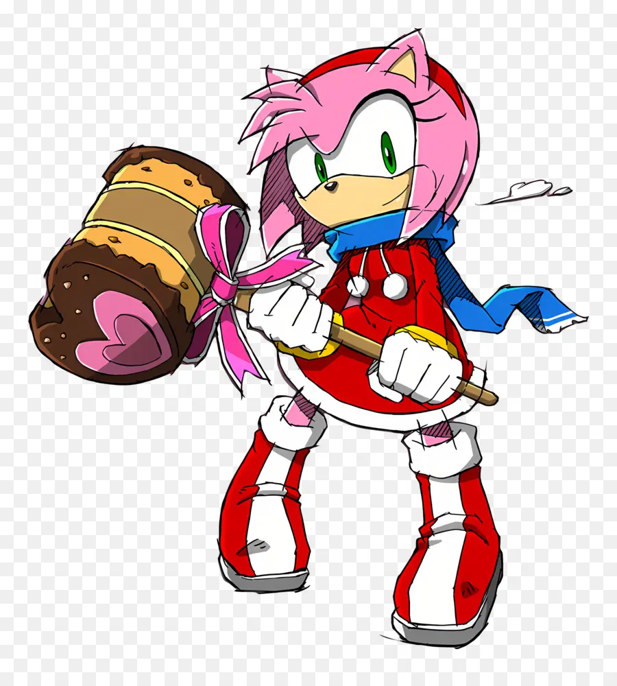 Sonic O Ouriço，Ouriço Rosa Com Martelo PNG