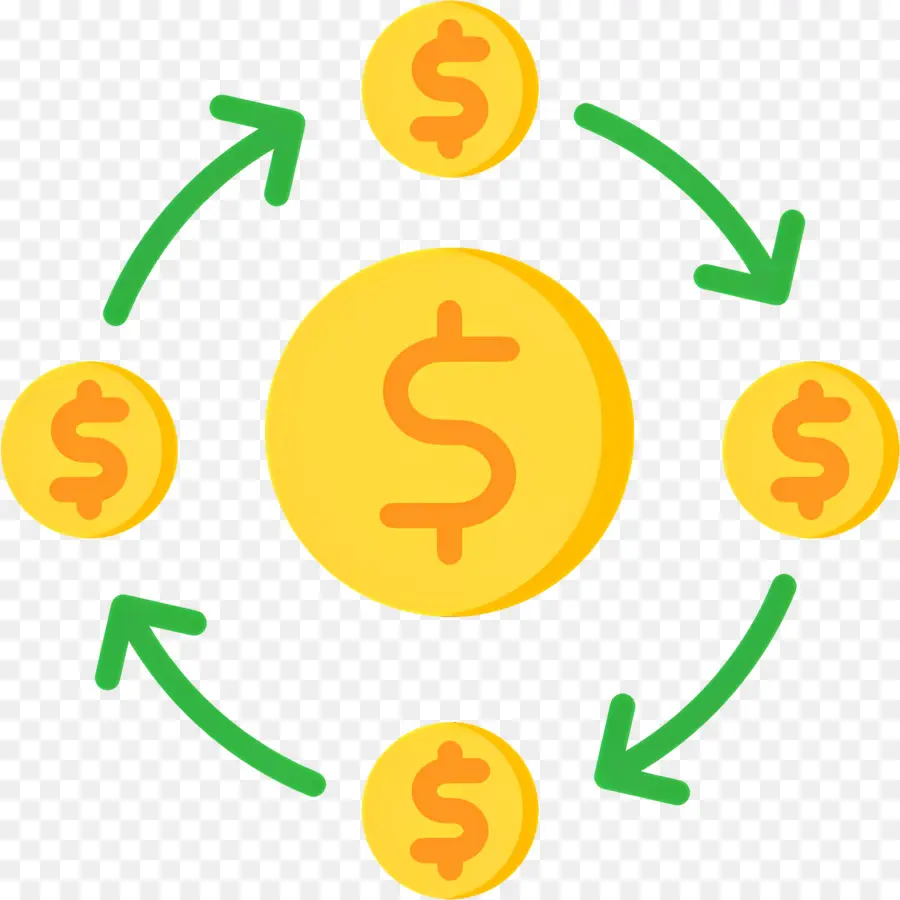 Fluxo De Investimento，Moedas De Dólar PNG