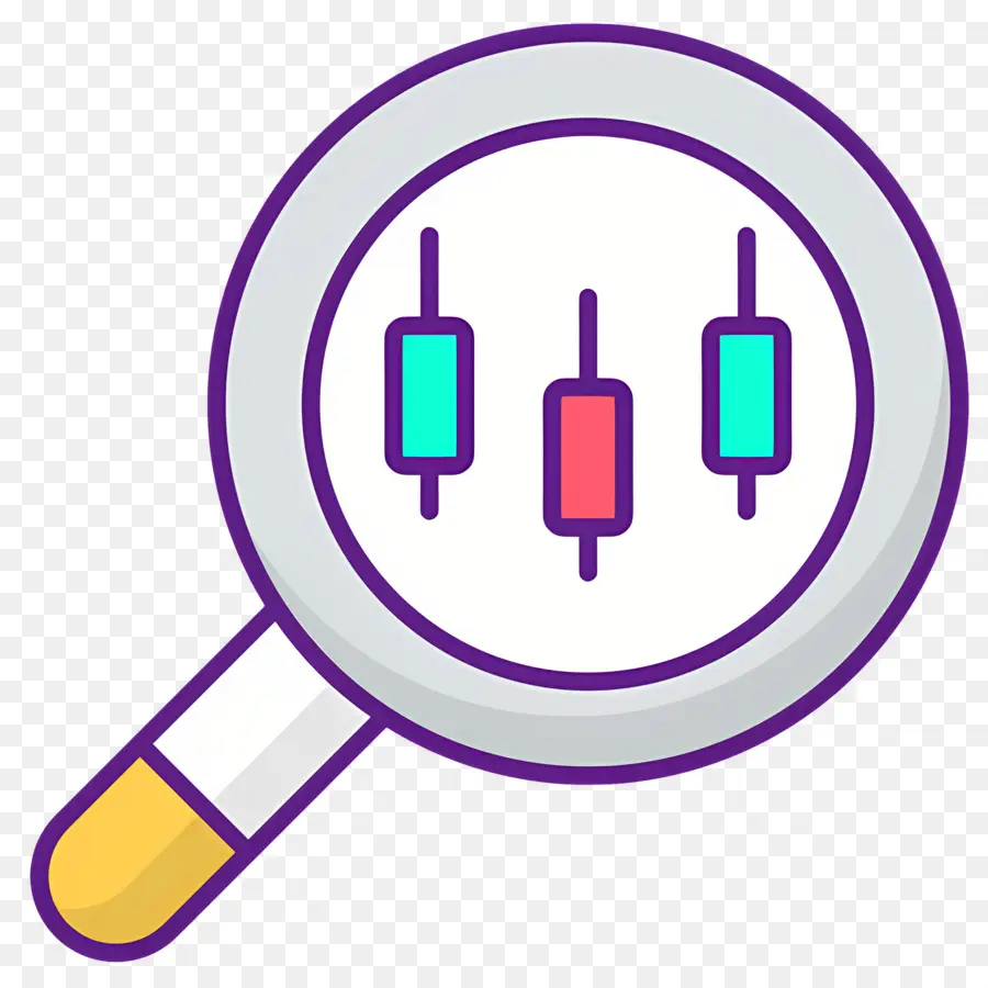 Pesquisa De Investimento，Lupa Com Gráfico PNG