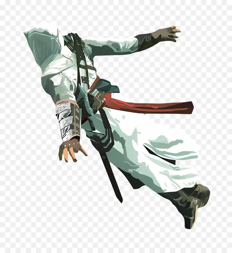 Assassins Creed，Figura Com Capuz Branco PNG