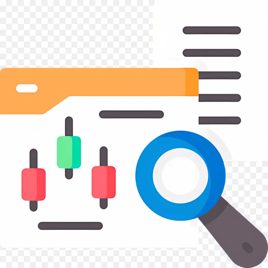 Pesquisa De Investimento，Lupa Com Gráfico PNG