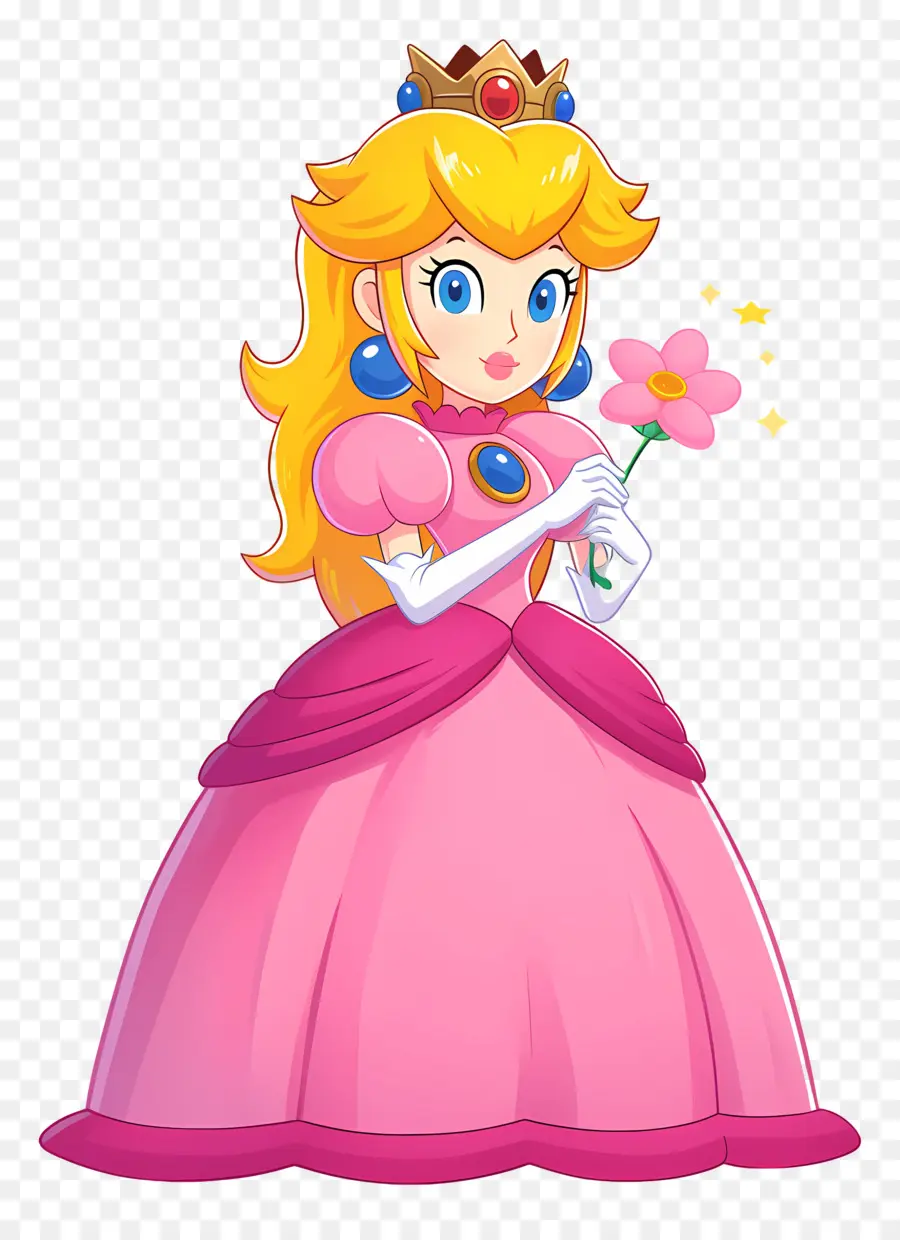 Princesa Pêssego，Princesa De Vestido Rosa PNG