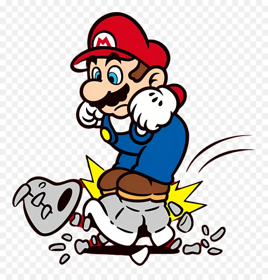 Super Mário，Mário Pisando PNG