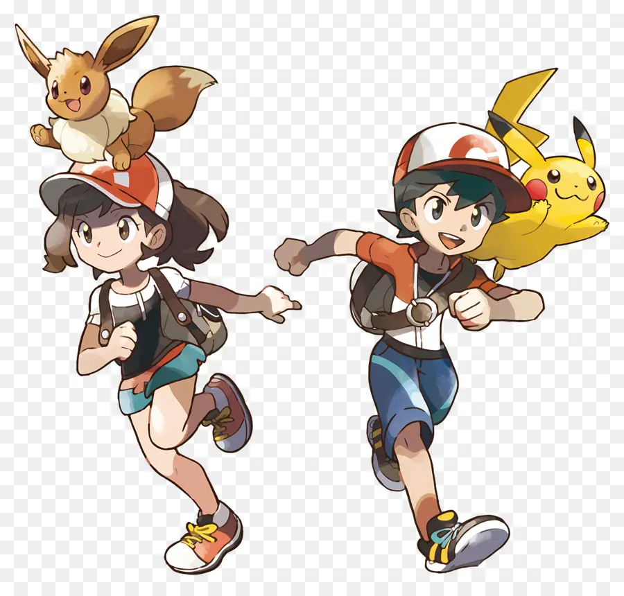 Pikachu，Pikachu E Eevee PNG