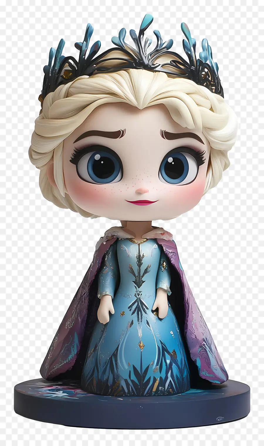 Princesa Elsa，Menina Loira De Vestido Azul PNG