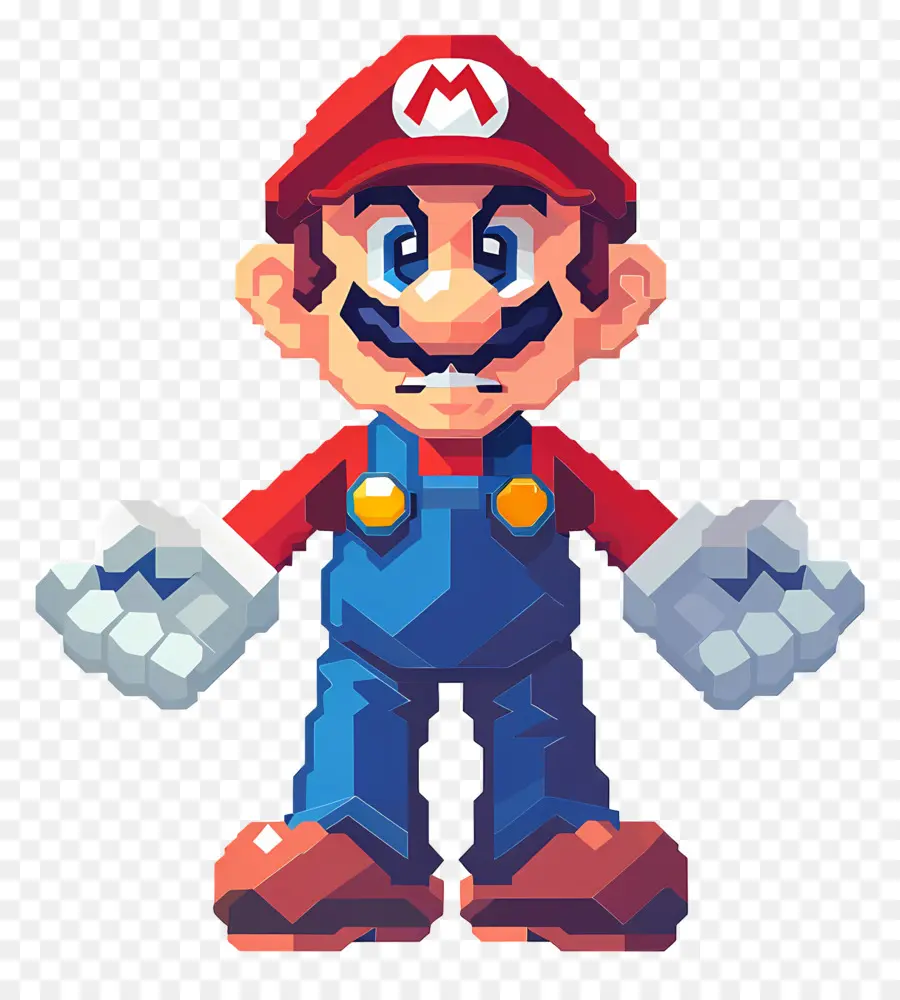 Pixel Mário，Personagem De Desenho Animado PNG