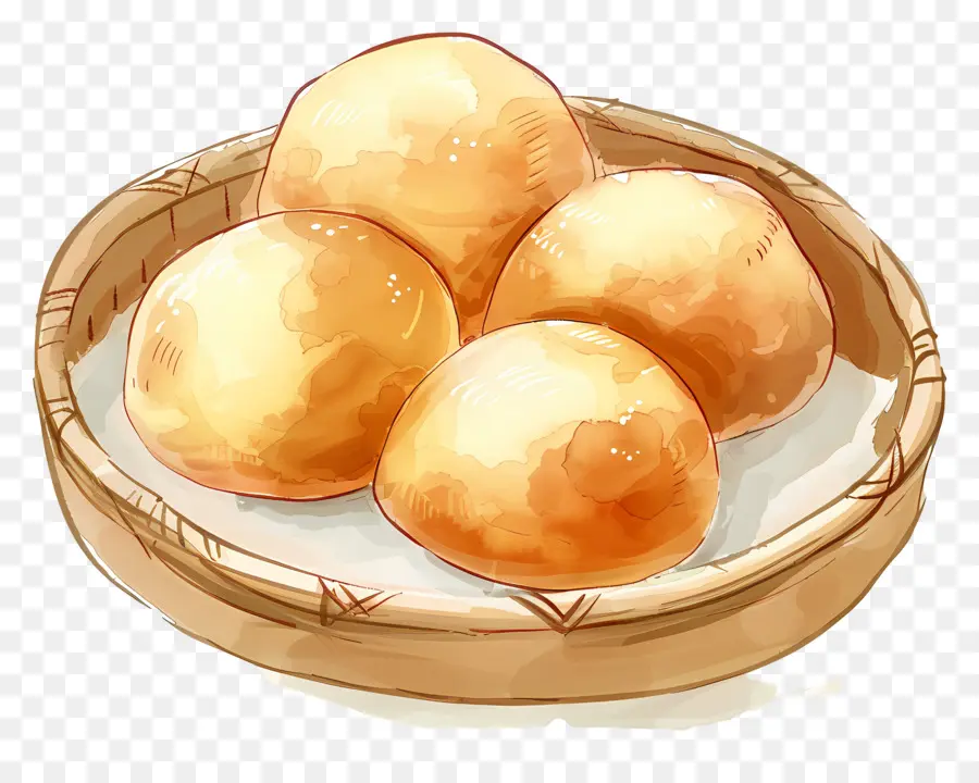 Pão Cozido No Vapor，Pãezinhos PNG