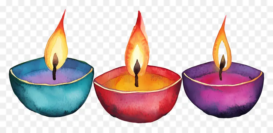 Lâmpadas A óleo De Diwali，Diya PNG