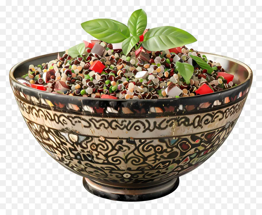 Salada De Quinua，Tigela Decorativa PNG