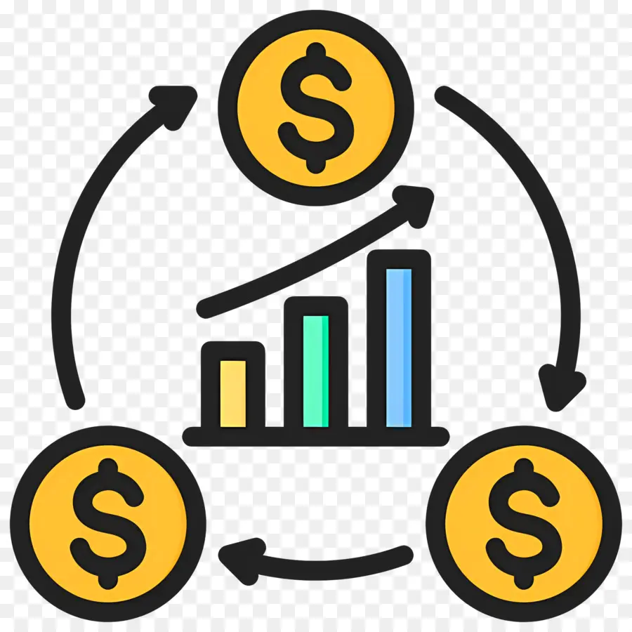 Fluxo De Investimento，Crescimento Financeiro PNG