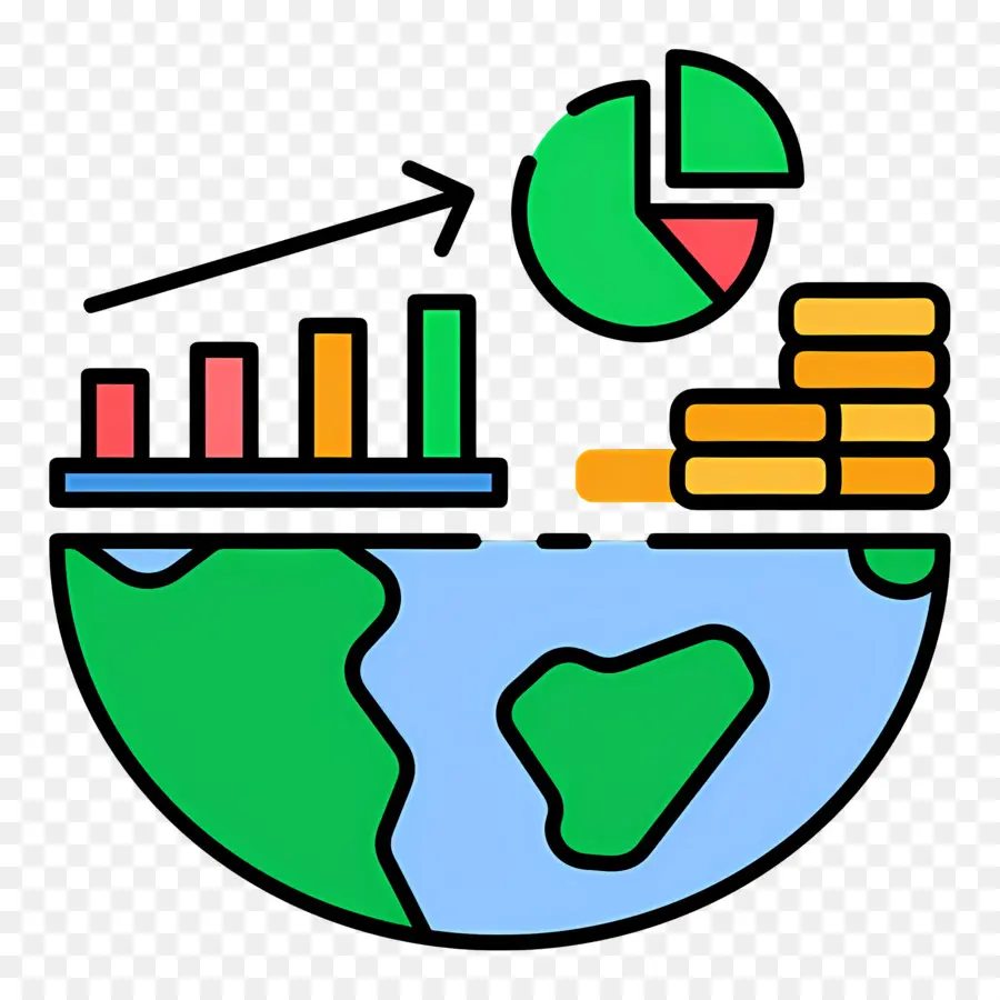 Mercado De Ações，Ilustração Da Economia Global PNG