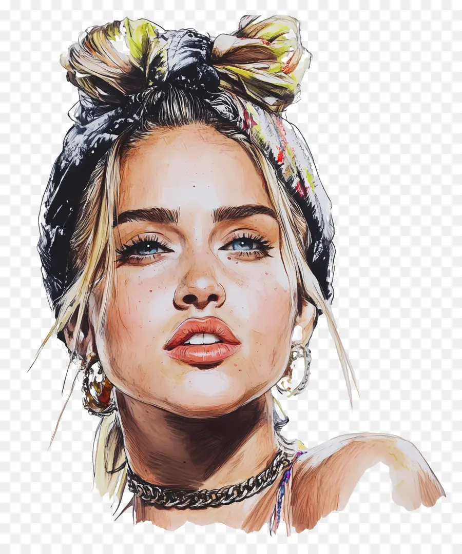 Miley Cyrus，Mulher Com Lenço Na Cabeça PNG