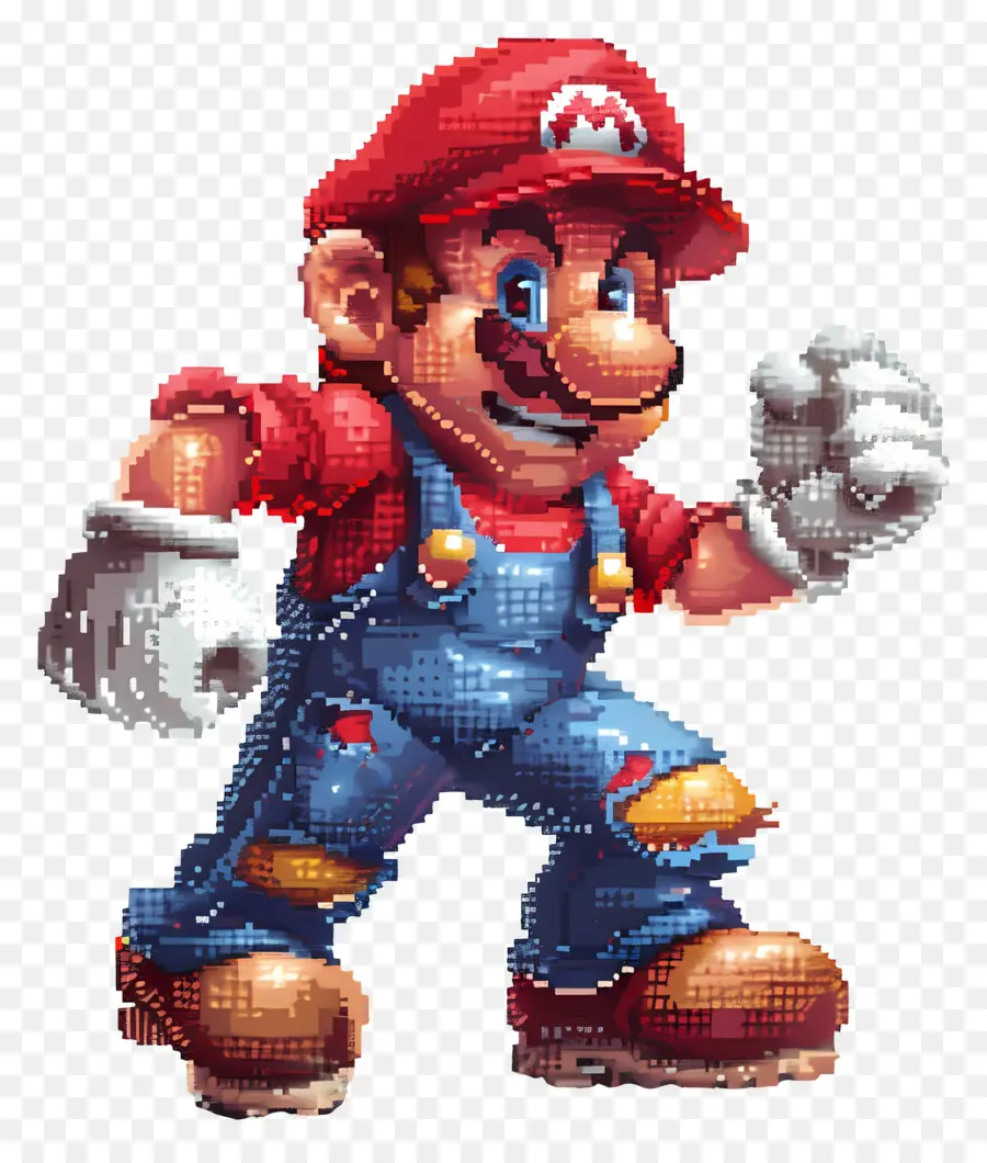 Pixel Mário，Personagem Pixelizado PNG