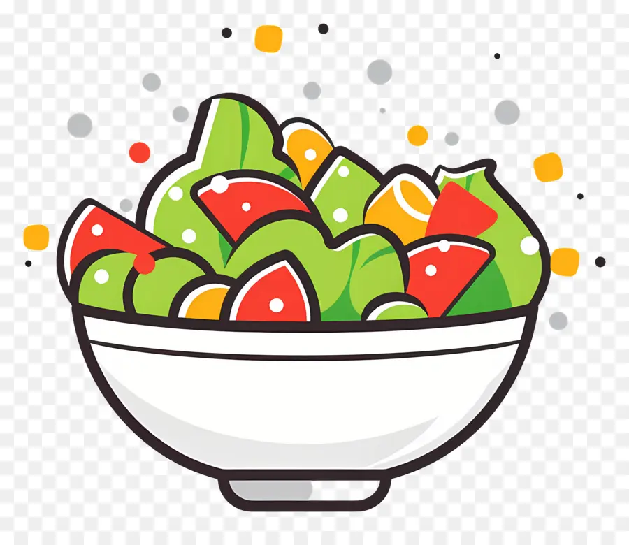 Salada De Desenho Animado，Salada Colorida PNG