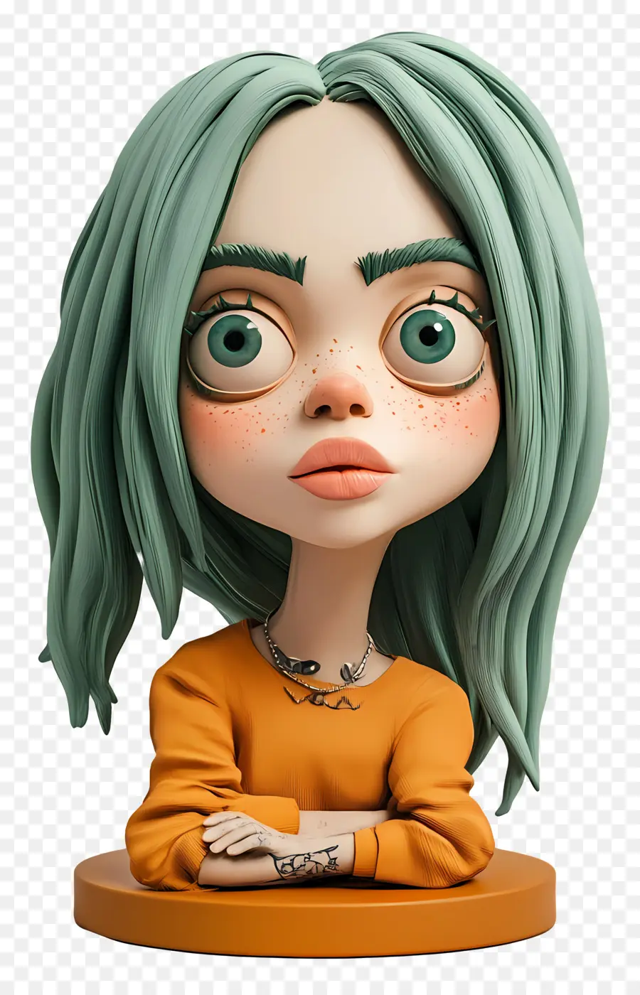 Billie Eilish，Personagem De Desenho Animado PNG