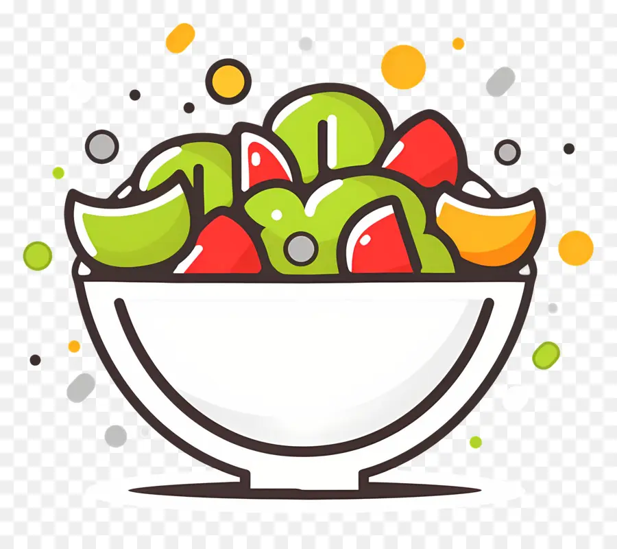 Salada De Desenho Animado，Salada Colorida PNG