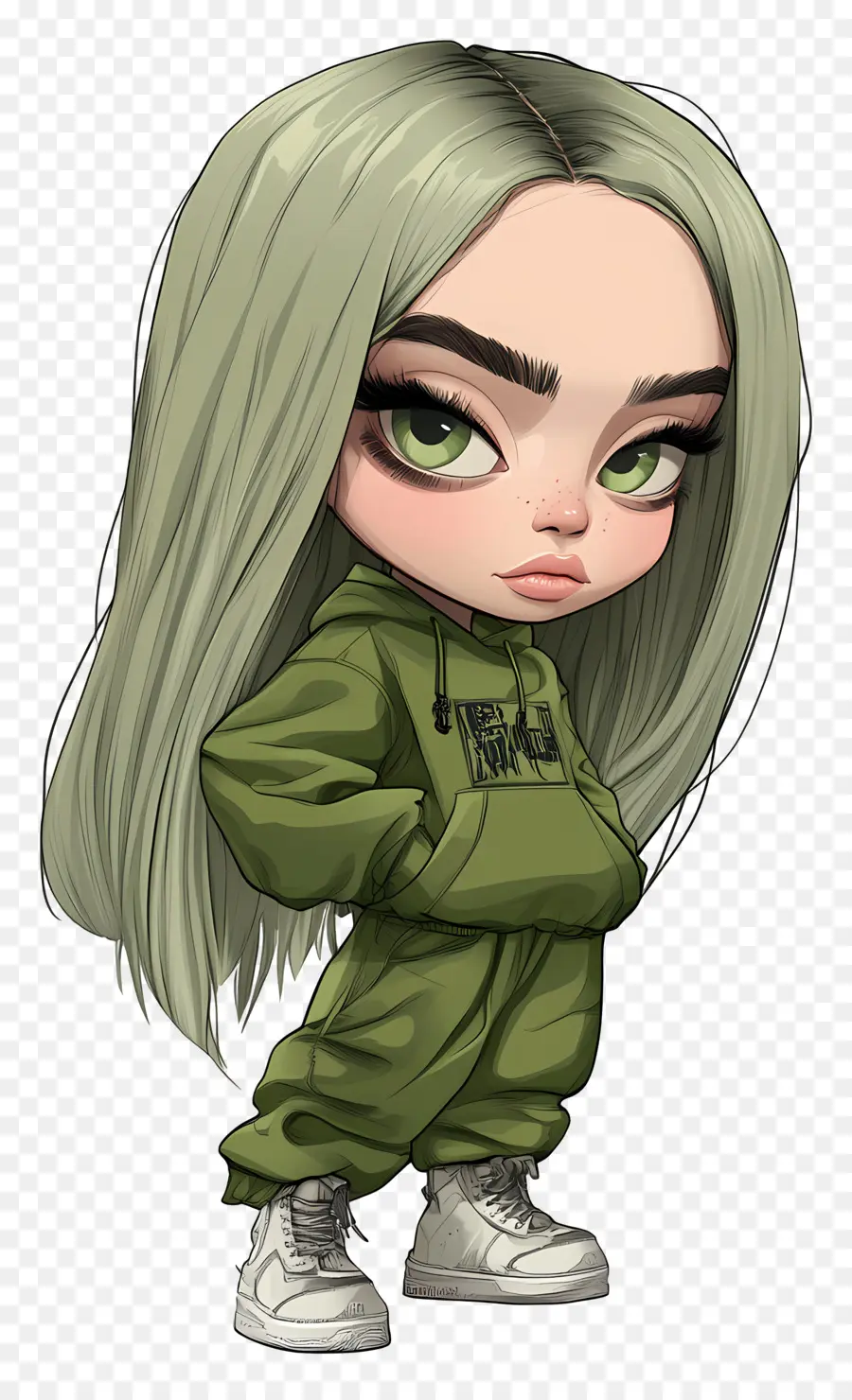 Billie Eilish，Personagem Chibi PNG