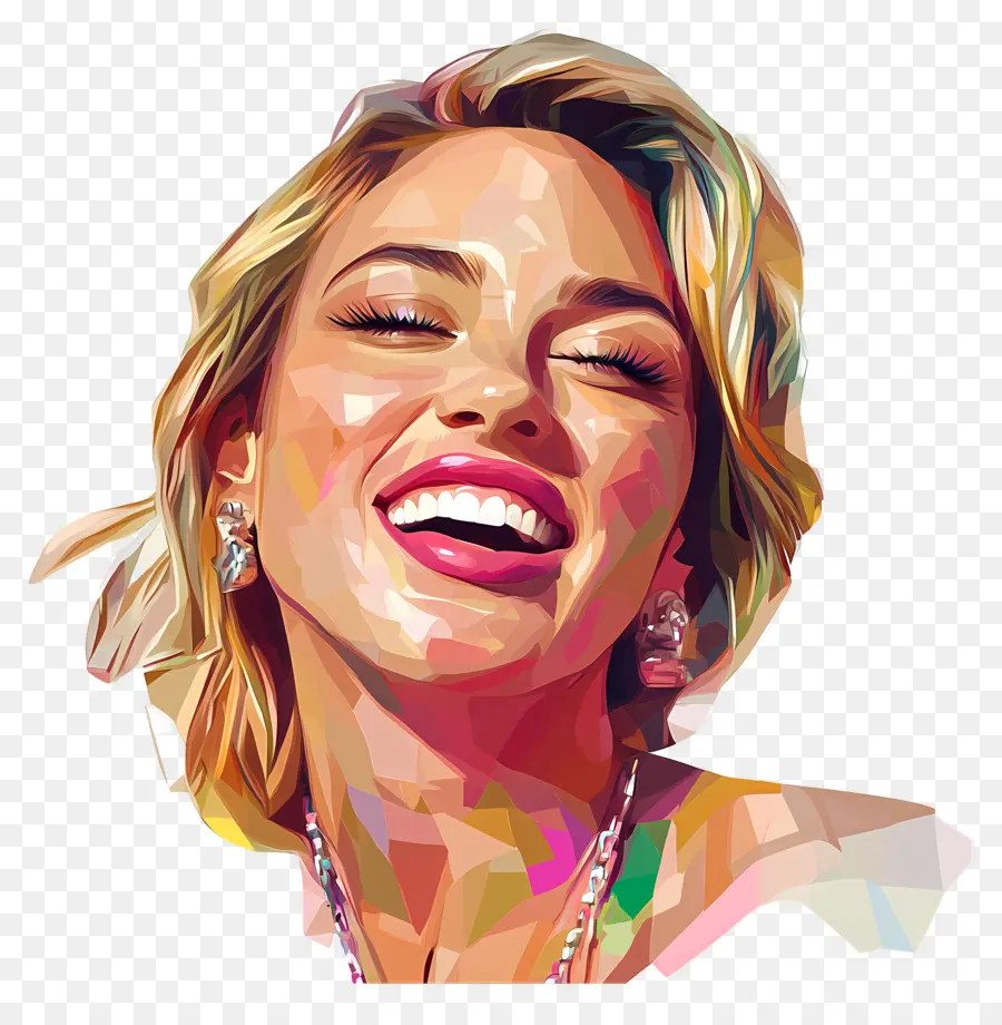 Miley Cyrus，Retrato Colorido PNG