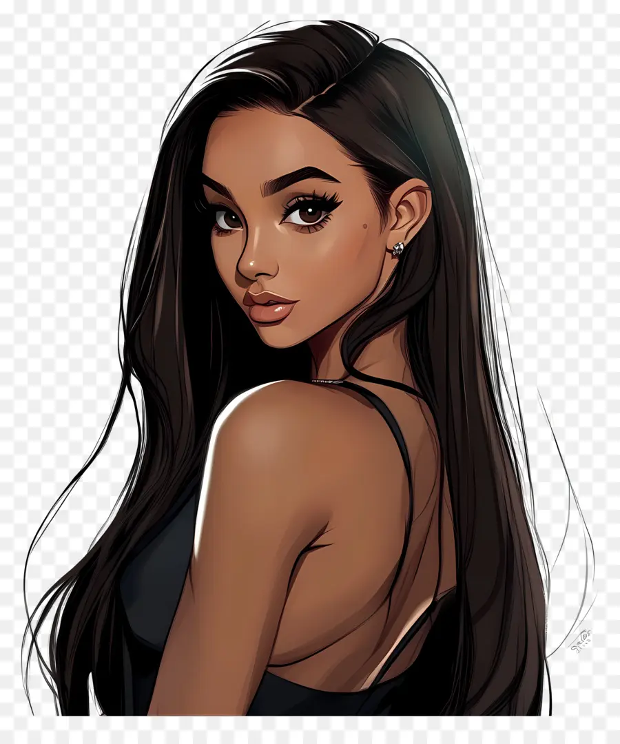 Ariana Grande，Mulher Animada PNG