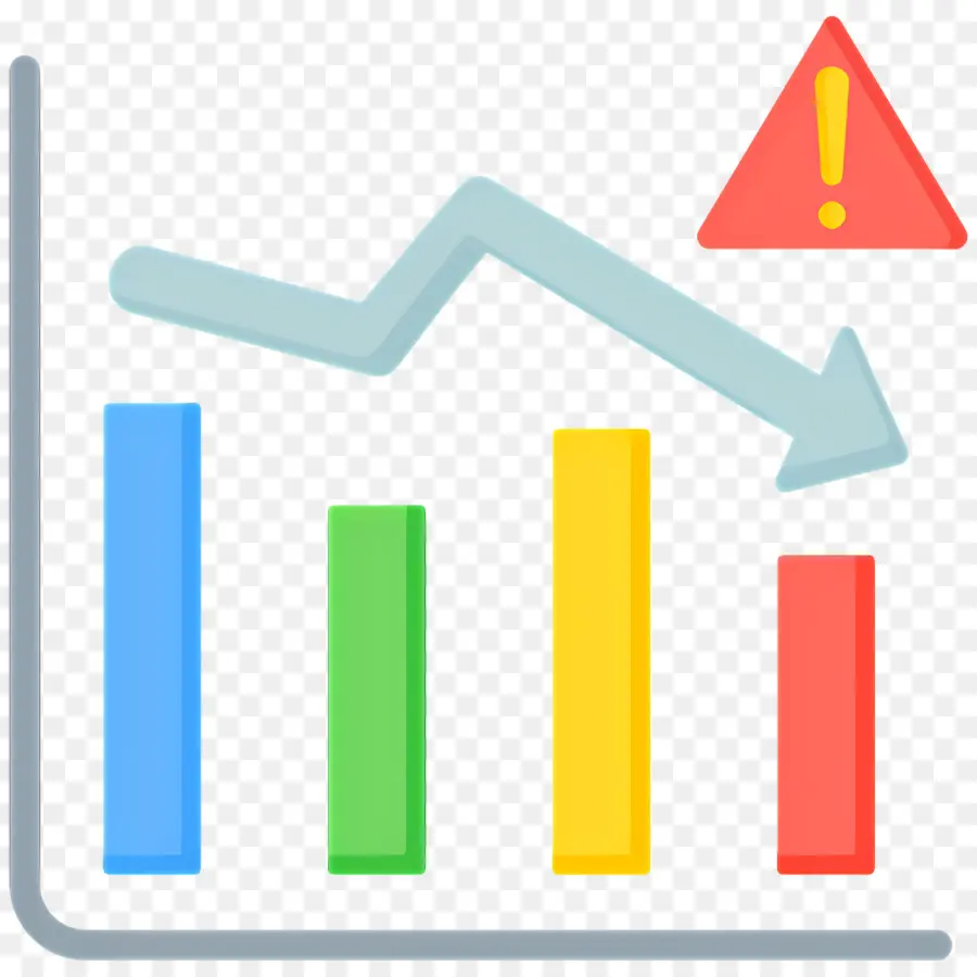 Mercado De Ações，Gráfico De Barras Decrescentes PNG