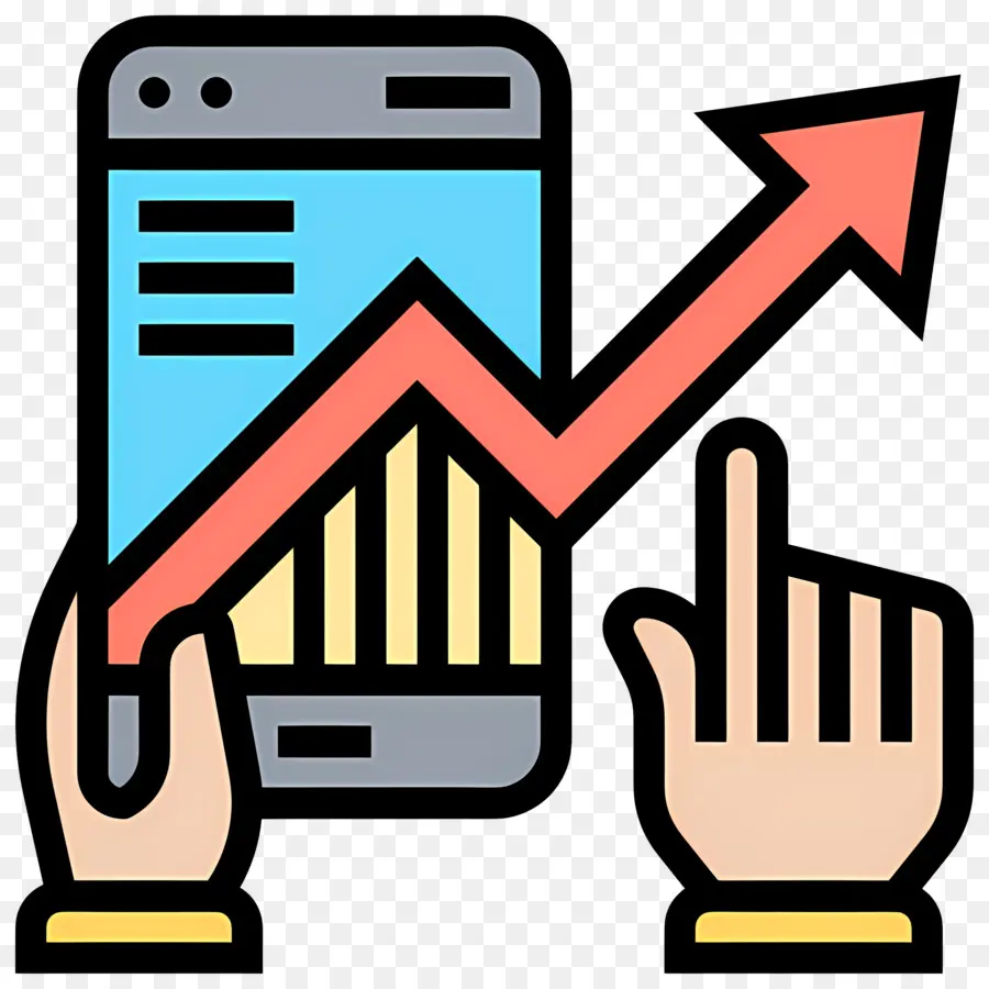 Mercado De Ações，Gráfico De Crescimento Móvel PNG