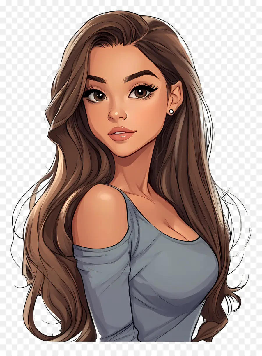 Ariana Grande，Garota Animada PNG