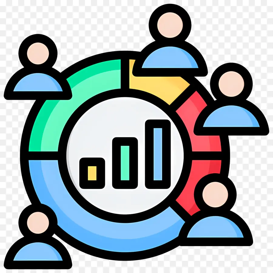 Mercado De Ações，Gráfico Colorido Com Pessoas PNG